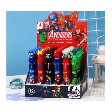 Caneta avengers 10 cores