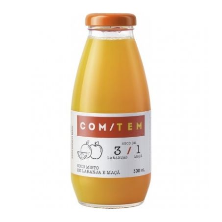 Suco com tem laranja maçã 300ml