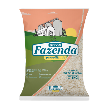Arroz parboilizado fazenda 1kg