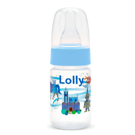MAMADEIRA LOLLY TIP SILICONE REDONDA AZUL 80ML