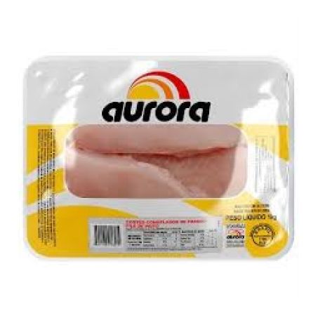 Frango Congelado Aurora Filé de Peito Bandeja 1KG