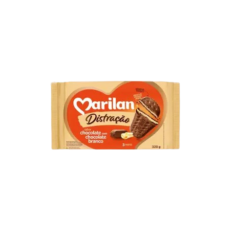 BISCOITO DISTRACAO CHOCOLATE BRANCO MARILAN 280 G 