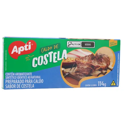 CALDO DE COSTELA EM CUBO APTI CAIXA 114G 360-34