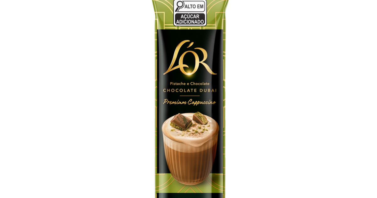 Cappuccino Solúvel Lor Premium Chocolate Dubai e Pistache 19,5G