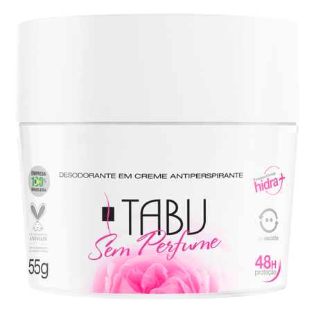 DESODORANTE CREME TABU SEM PERFUME 55G
