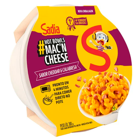 MACARRÃO MACN CHEESE SADIA CALABRESA CONG 300G