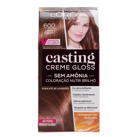 Tinta Para Cabelo Creme Gloss Louro Escuro 600 Casting L'oréal 600LT