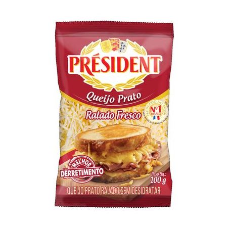 QUEIJO PRESIDENT RALADO 100GR PRATO