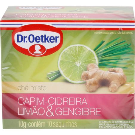 Chá dr. oetker cidreira com limão e gengibre