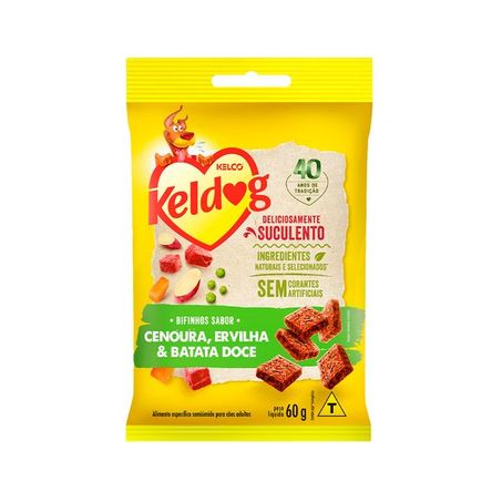 Petisco Keldog Cenoura,Ervilha e Batata Doce 60g 
 