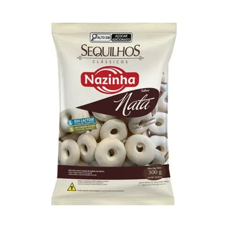 SEQUILHOS NATA S/LACTOSE S/GLUTEN NAZINHA 300 G   