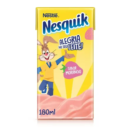 Bebida Láctea UHT Nestlé Nesquik Sabor Morango Caixa 180ml
