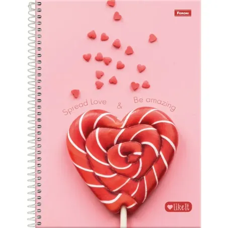CADERNO FORONI LIKEIT CD 1 M 80 FLS 3093556       