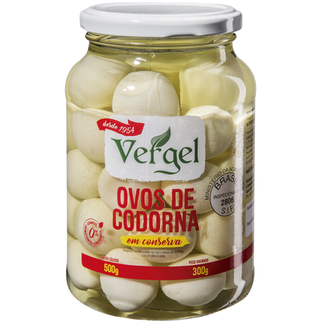 Ovo codorna conserva vergel 300g vidro