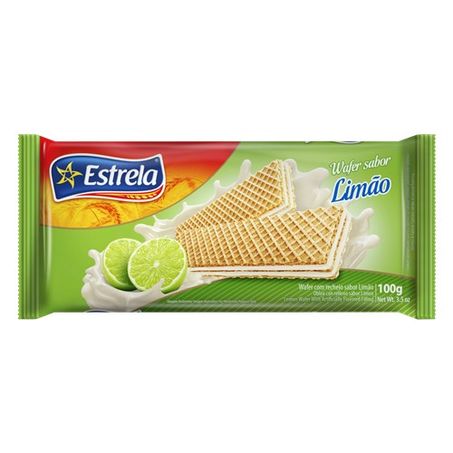 WAFER ESTRELA 100GR LIMAO