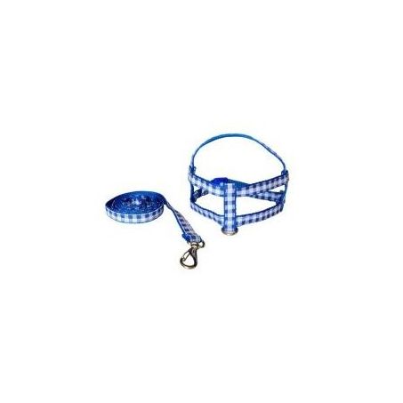 Conjunto Pet Mania Guia E Peitoral Xadrez N0