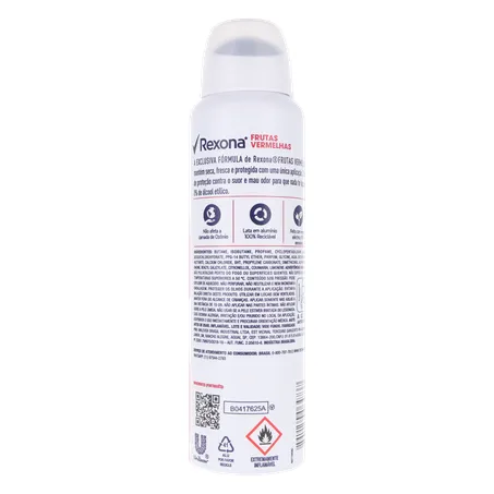 Antitranspirante Aerosol Rexona Frutas Vermelhas Frasco Spray 150ml 360-16
