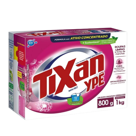 Sabão em pó tixan ypê maciez cx 800g