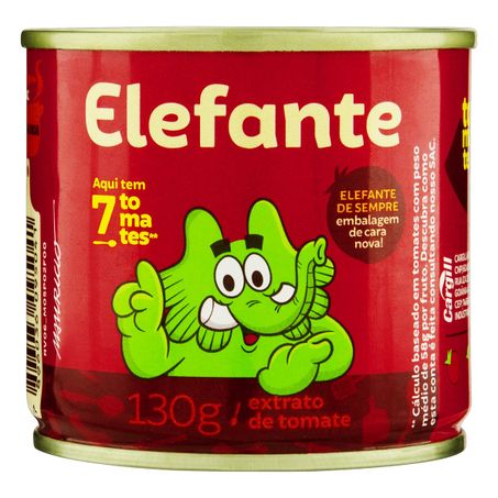Extrato de tomate elefante lata 130g
