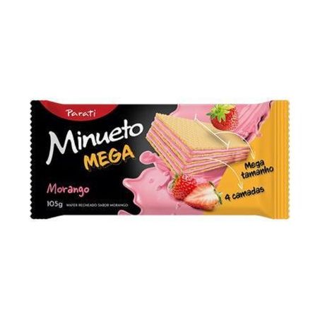 Wafer parati minueto mega morango 105g