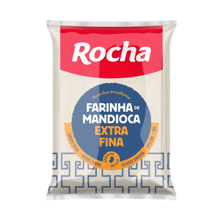 Farinha de Mandioca Branca Extra Fina Rocha 1Kg
