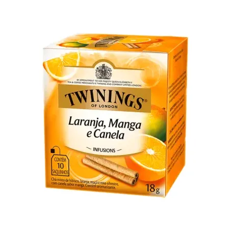 CHA TWININGS LARANJA, MANGA E CANELA 15G