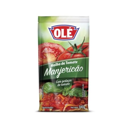 Molho de Tomate Olé Manjericão Sachê 340G