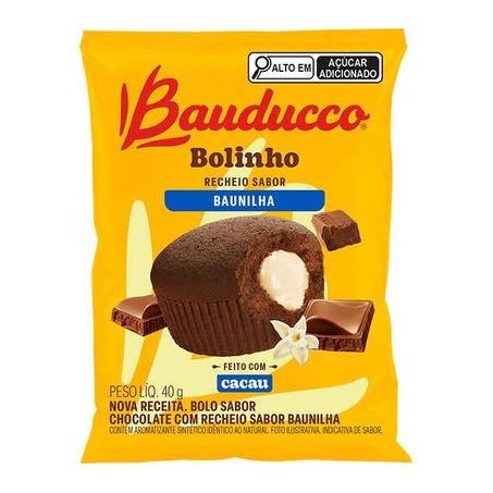 Bolinho Bauducco 40g Chocolate Baunilha
