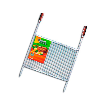 Grelha Multiuso Alumínio Borda Espaço Grelhar 45X40cm Metal Adm
