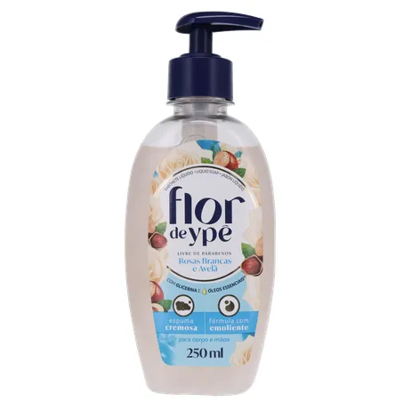 Sabonete Líquido Flor De Ype Rosas Brancas e Avelã Pump 250ml