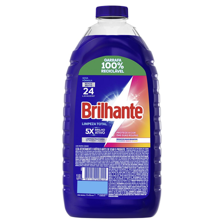 Sabão Líquido Brilhante 1,8 Litro - Limpeza Total
