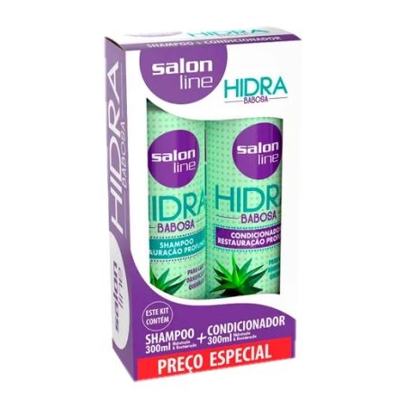 Kit Salon Line Hidra Babosa Shampoo 300ml E Condicionador 300ml