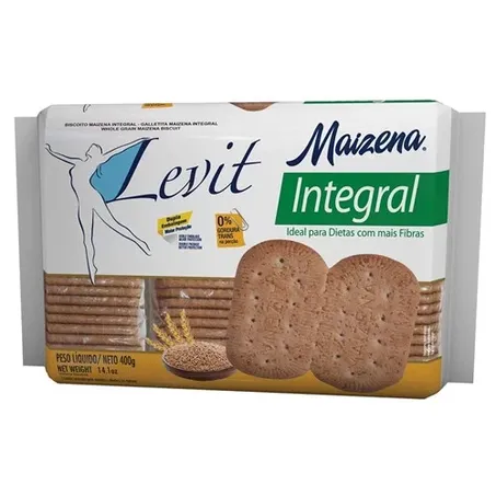 BISCOITO COROA MAIZENA INTEGRAL LEVIT 400 G       