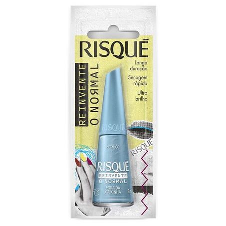 Esmalte risqué metálico reinvente o normal fora da caixinha 8ml