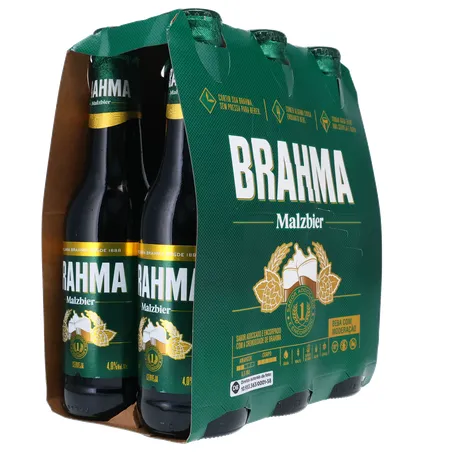 Cerveja Brahma Malzbier Long Neck 355ml C/6 360-13