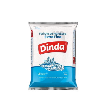 Farinha de Mandioca Extra Fina Dinda 1Kg