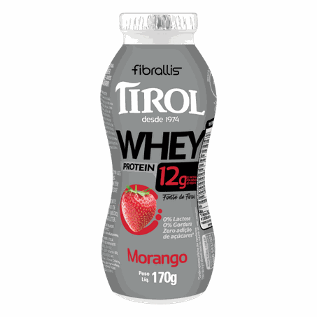 IOGURTE TIROL WHEY MORANGO 170G