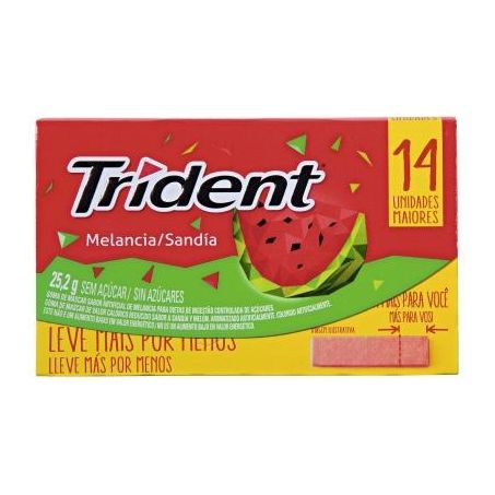 CHICLETE 14S MELANCIA TRIDENT 25,2G
