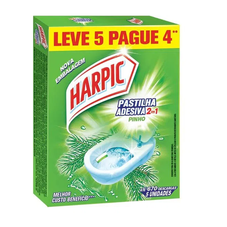 Deterg Sanit Harpic Pastilha Adesiva L5/P4 Pinho