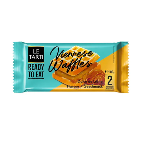 WAFFLES LE TARTI RECHEIO DOCE DE LEITE 100G