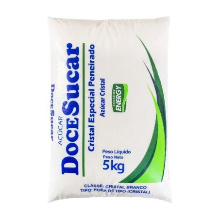 Açúcar Cristal Docesucar Embalagem 5KG