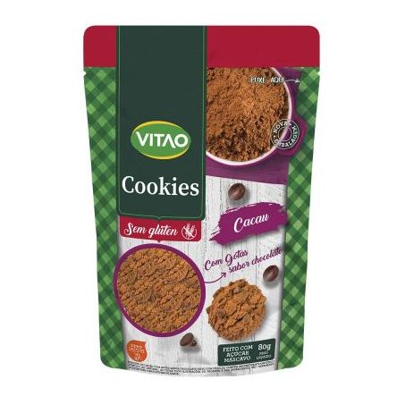 COOKIES S/GLUTEN CACAU 120G - VITAO