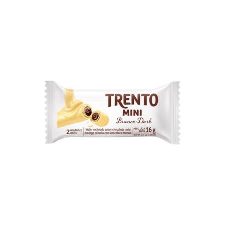 Chocolate trento mini branco dark 16g