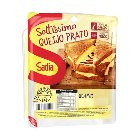 Queijo prato fatiado sadia 150g sprt