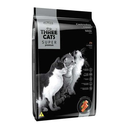 THREE CATS SUPER P. CASTRADOS SALMAO 15KG