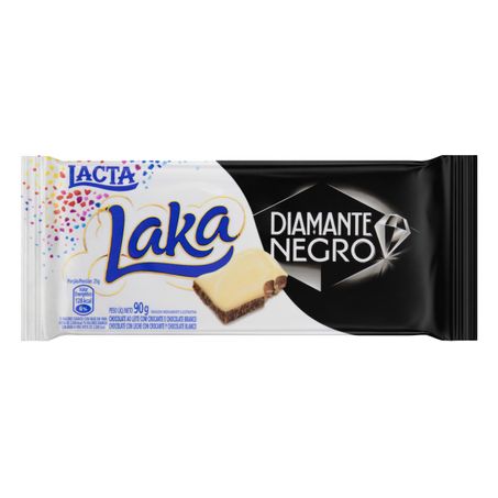 Chocolate ao leite e branco laka e diamante negro lacta
