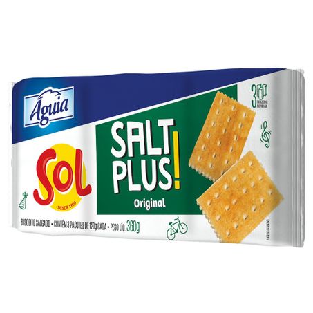 Biscoito aguia salt plus original 360 gr