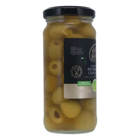 AZEITONA VERDE VALE FERTIL RECHEADO COM LIMÃO VIDRO 130G 360-29