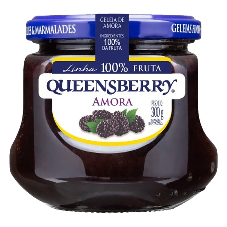 Geléia de Amora  100 da Fruta Queensberry Vidro com  300G
