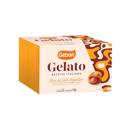 Sorvete Gebon Gelato Doce De Leite Argentino Caixa 2l 
 